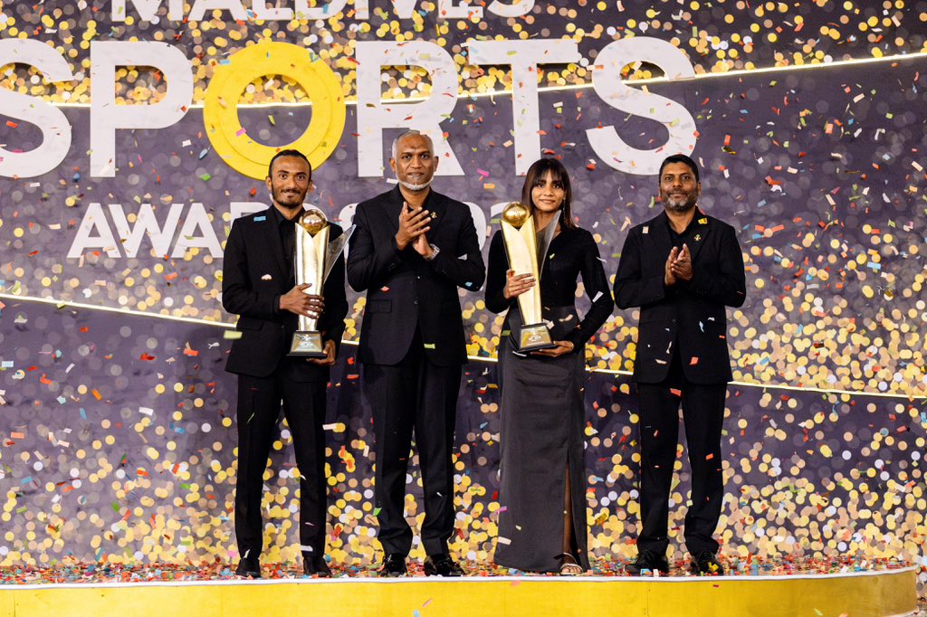 I am deeply honored to be a part of the Maldives Sports Awards 2024. My heartfelt thanks to His Excellency President  <a href="/MMuizzu/">Dr Mohamed Muizzu</a> for his unwavering support of Maldivian sports. I also extend my gratitude to the @mosfrmv for their incredible efforts in making this a huge success.