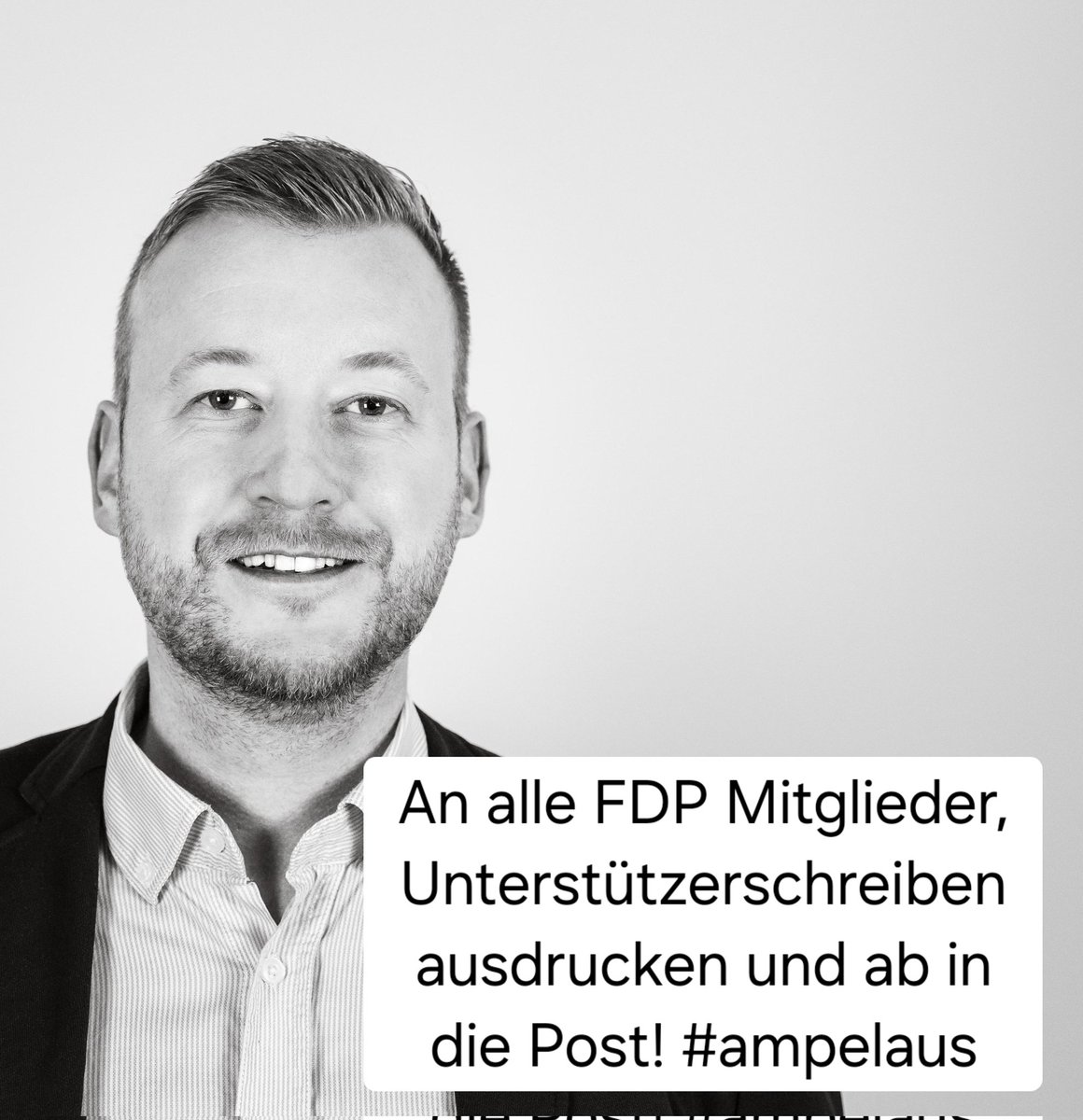 Bitte unterstützt das Unterstützungsschreiben #starkefdp.

starkefdp.de

Einfach ausdrucken, ausfüllen und in die Post!

#allianzff #weckruf #AmpelMussWeg #ampel #neuanfang #liberal #ampelaus #Ampelregierung #fdp