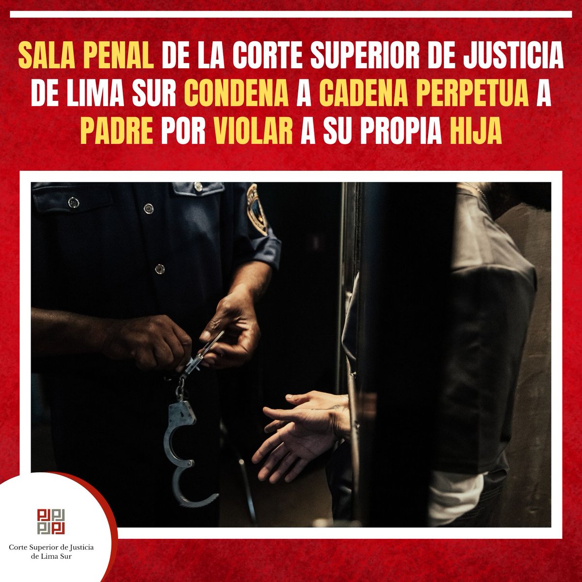 Poder_Judicial_'s tweet photo. #LoÚltimo Poder Judicial impuso cadena perpetua a J. T. S., (43), acusado de violación sexual en agravio de su hija menor de edad, quien denunció que los abusos ocurrieron desde cuando ella tenía 10 años. (1/2) Lea la nota https://t.co/1ginzThPE9 https://t.co/PknibdGsfm
