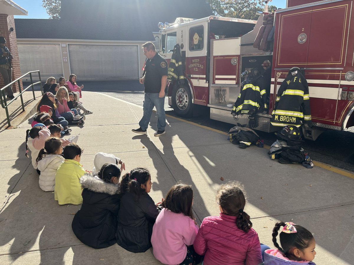 Thank you to the West Hempstead Fire Department for teaching us how to stay fire safe. 🚒🔥 <a href="/WHChestnut/">WHChestnut</a>