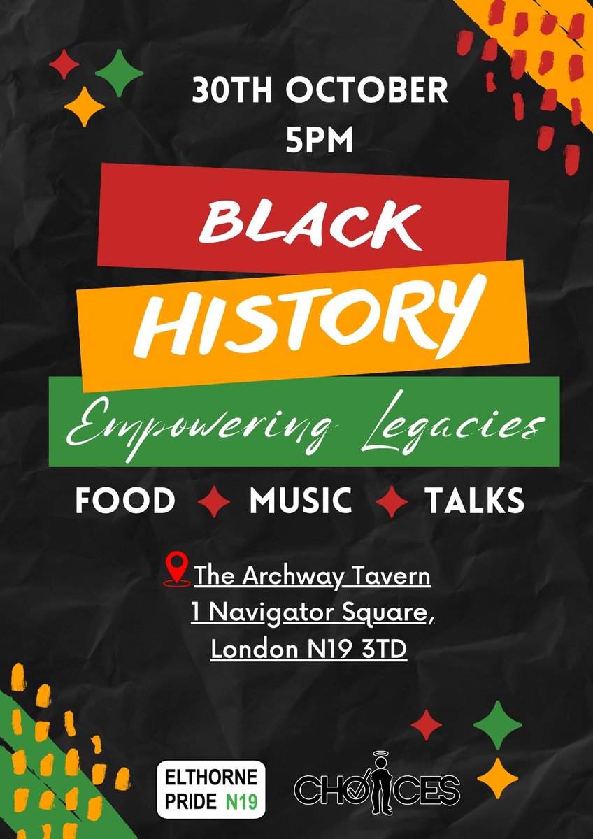 Elthorne Pride (@elthorne_pride) on Twitter photo 🎉 Join Us and <a href="/choiceslondon/">Choices London</a> for an Inspiring Celebration of Black History and Culture! 🎉
We invite you to a vibrant tribute to our Afro-Caribbean residents and their rich legacies.
An inspiring celebration of black history and culture.
With food, music, talks and performances 🎉 Join Us and <a href="/choiceslondon/">Choices London</a> for an Inspiring Celebration of Black History and Culture! 🎉
We invite you to a vibrant tribute to our Afro-Caribbean residents and their rich legacies.
An inspiring celebration of black history and culture.
With food, music, talks and performances