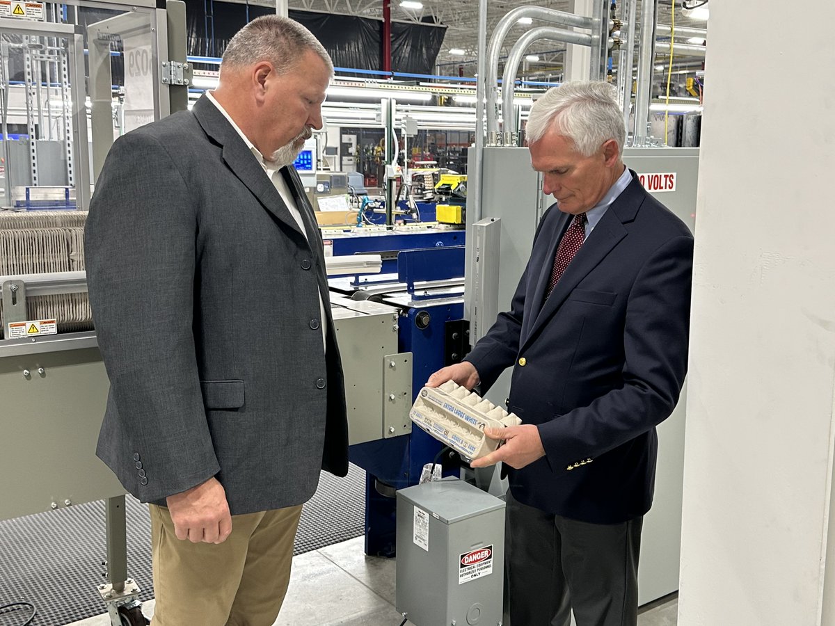 boblatta's tweet photo. I had the opportunity to recently help celebrate the opening of TekniPlex in Van Wert County. The manufacturing facility will provide 100 new jobs and produce egg cartons from 100% natural, recycled paper and cardboard fibers.

Our #OH5 economy runs on the success of our manufacturers, and I'm pleased to support their efforts in Congress by cutting red tape and expanding access to reliable, affordable energy.