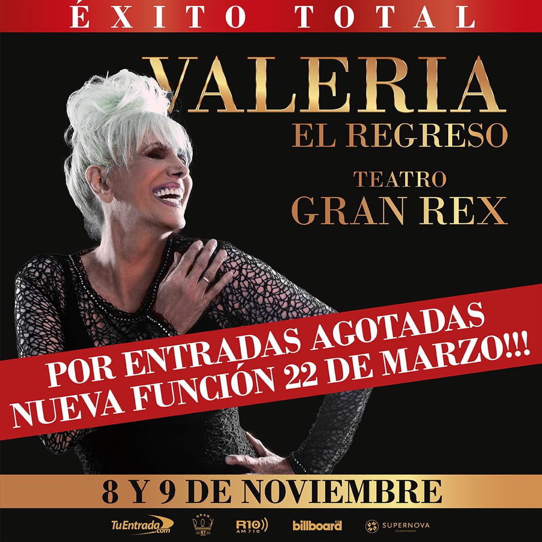 Nos vemos el 22/3/25 en el <a href="/teatrogranrex/">Teatro Gran Rex</a> con ‘El Regreso’
Entradas a la venta yaaaa en <a href="/tuentrada/">TuEntrada.com</a>