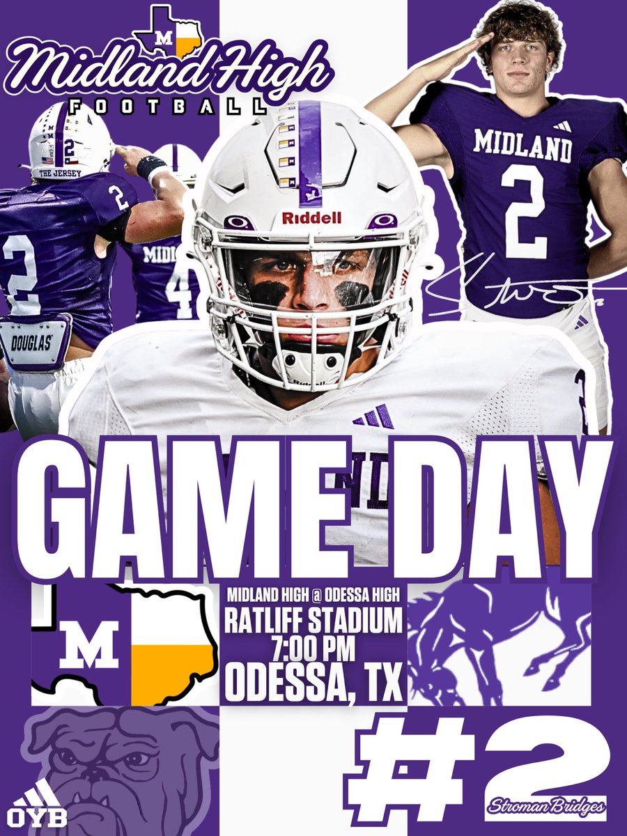 Fight, Bulldogs! Fight, Fight, Fight!

🆚 Odessa High
📍 Odessa, TX
🏟 Ratliff Stadium
📆 10.18.24  
⏰ 7:00 PM 
🎟 shorturl.at/PdeLb
📺 midlandisdsports-bulldogs.com/broadcasts
📻KFZX 102.1 FM

It’s a GREAT DAY to be a Bulldog!

🟣⚪️

#OYB