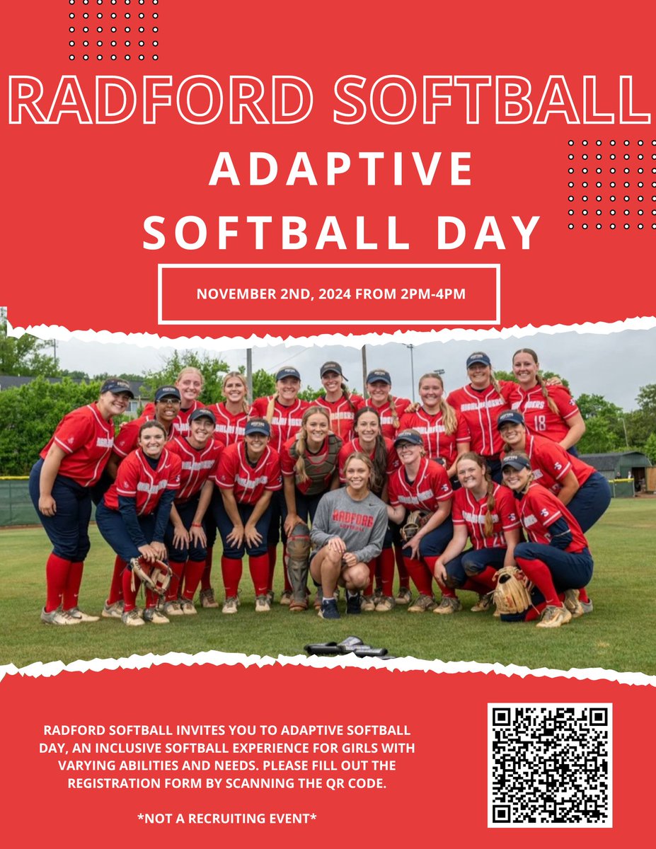 This upcoming November 2nd, we will be hosting an Adaptive Softball Day - an inclusive experience for girls with varying abilities and needs! Sign up link is below! ⤵️

🔗 shorturl.at/sW0cX