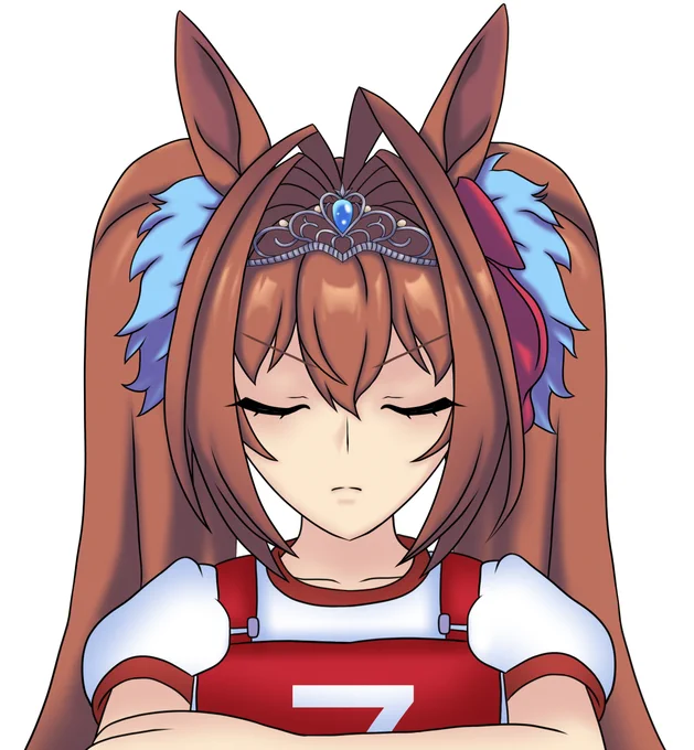 ゼッケン姿のダイワスカーレット①レース前 