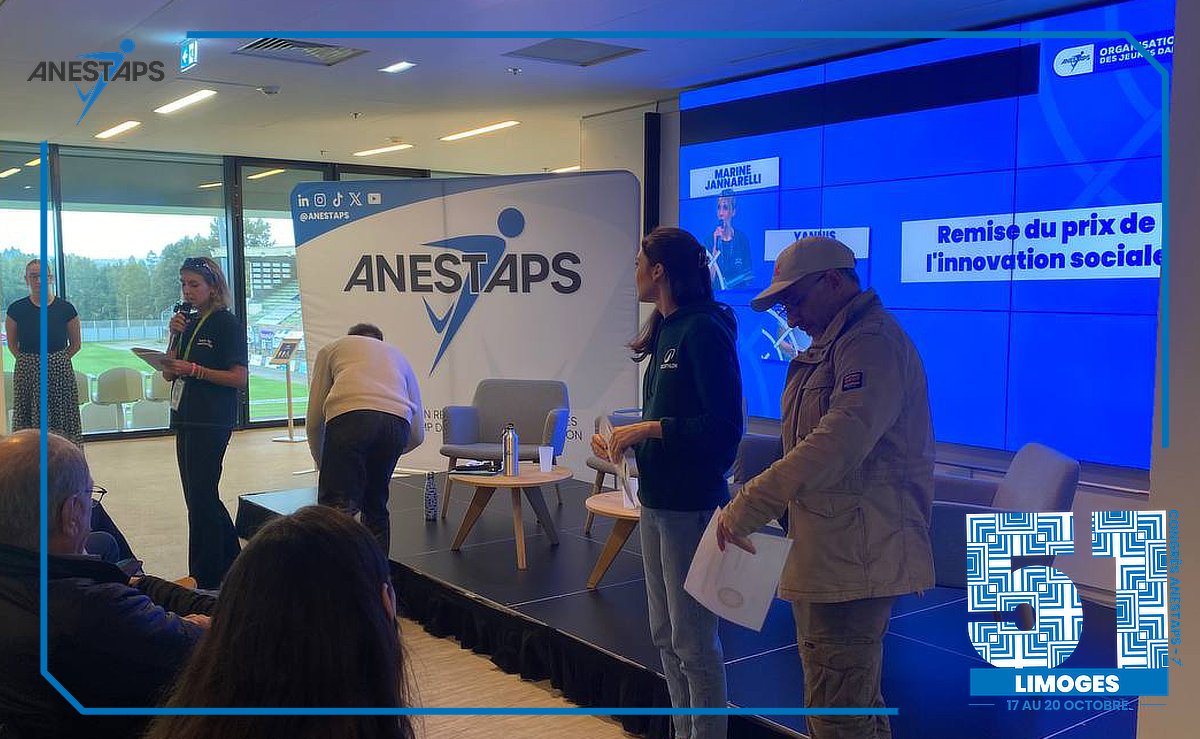 #51congres

Tout le monde est installé pour la remise des trophées du prix de l’innovation sociale. Félicitations aux associations pour leur prix.

Place à la table ronde “La jeunesse pense un nouveau modèle sportif pour avoir un réel héritage des JOP”.