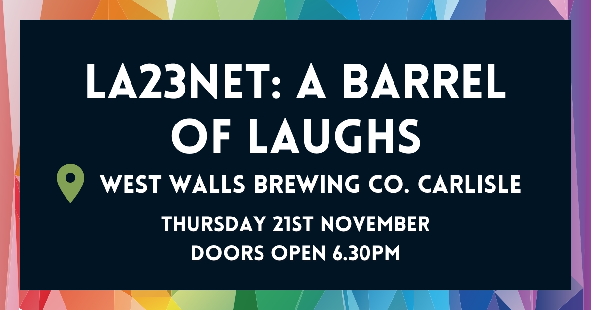 LA23NET (@la23net) on Twitter photo Get ready for a night of laughs & networking as we team up with Big Lou Comedy to host our FIRST ever comedy night.
In November, weโre heading to <a href="/westwallsbrew/">West Walls Brewing Co.</a> in Carlisle where weโll be dishing out the puns and the pints.
Tickets are on sale now ๐ bit.ly/LA23NET_Nov Get ready for a night of laughs & networking as we team up with Big Lou Comedy to host our FIRST ever comedy night.
In November, weโre heading to <a href="/westwallsbrew/">West Walls Brewing Co.</a> in Carlisle where weโll be dishing out the puns and the pints.
Tickets are on sale now ๐ bit.ly/LA23NET_Nov