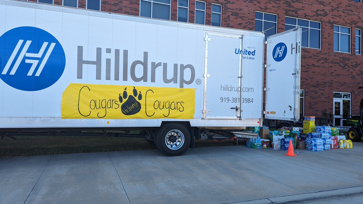 Please support Cougars Helping Cougars! The truck is here and ready to accept your donations! #PEAKProud <a href="/ApexHighSchool/">Apex High School</a> <a href="/LaurelParkElem/">Laurel Park Elementary</a> <a href="/apexmscougars/">Apex Middle School</a> @wcpss