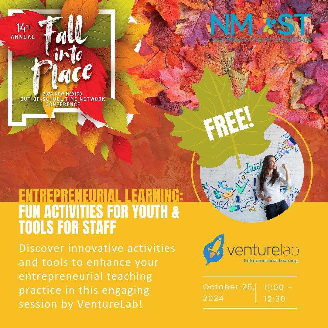 NMOSTNetwork's tweet image. 🍁Fall into Place🍁 is just three days away! Comment below which workshops you'll be attending and if you have Lights On Afterschool plans! Register below: nmost.org/fall-into-plac… #🍁Fall into Place🍁 #FallintoPlace #FiP #ScienceofKindness #ServiceLearning #AfterschoolLicensing