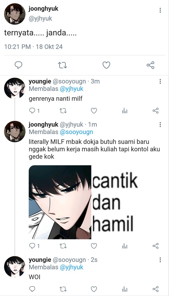 kdeahara's tweet photo. #joongdok edisi ja in dokja stand for janda https://t.co/YV4OpdVULo