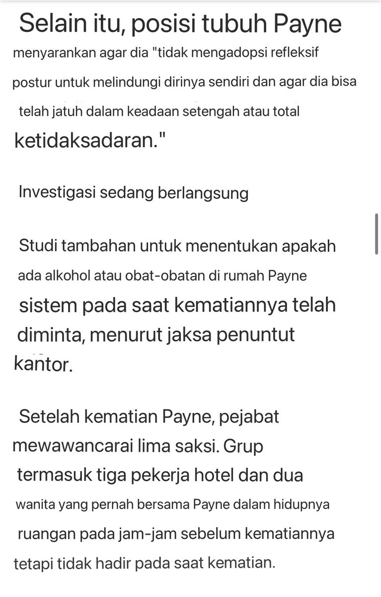 PostSparkX's tweet photo. 🚨Hasil Autopsi Jasad Liam Payne dalam bahasa Indonesia

" Pakar Forensik menemukan total 25 cedera/Luka-luka, Pendarahan Eksternal dan internal pada dada,perut,dan anggota tubuh nya " 🥀 https://t.co/pcFrYu3RZd