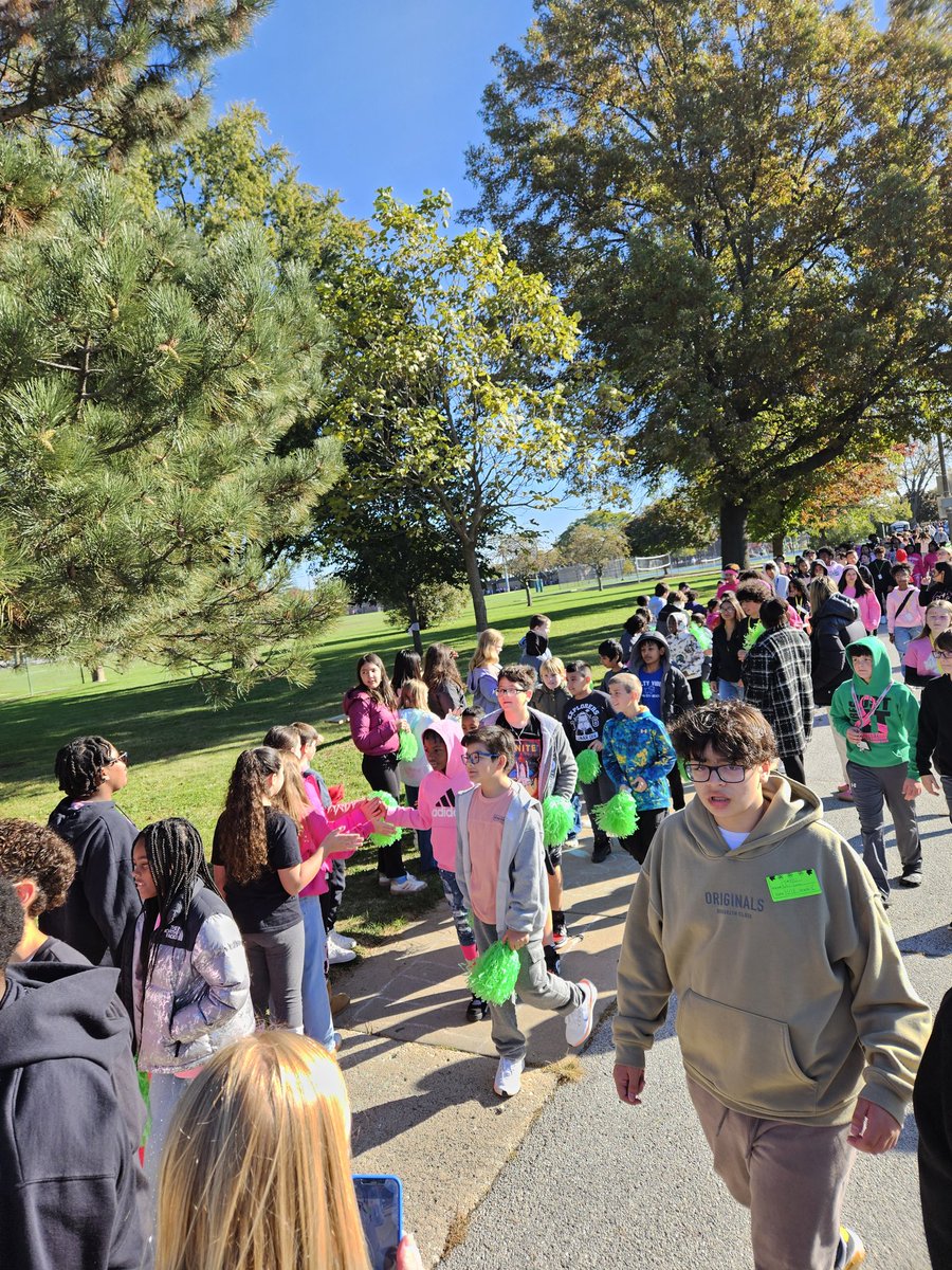 The CMS Breast Cancer Walk was a success! We all got our steps today! #BeEvergreen #CMSsuccess #walkforthecure