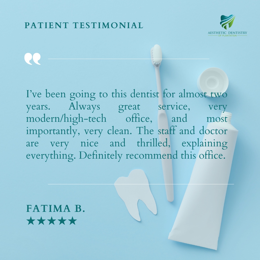 ADPDentistry1's tweet photo. Thank you for being a valued patient for nearly two years, Fatima! We're thrilled to hear that you've had consistently positive experiences at our office. Maintaining a modern, high-tech, and clean environment is a top priority for us, and we're glad that it contributes to you... https://t.co/WfOtvcBMOc