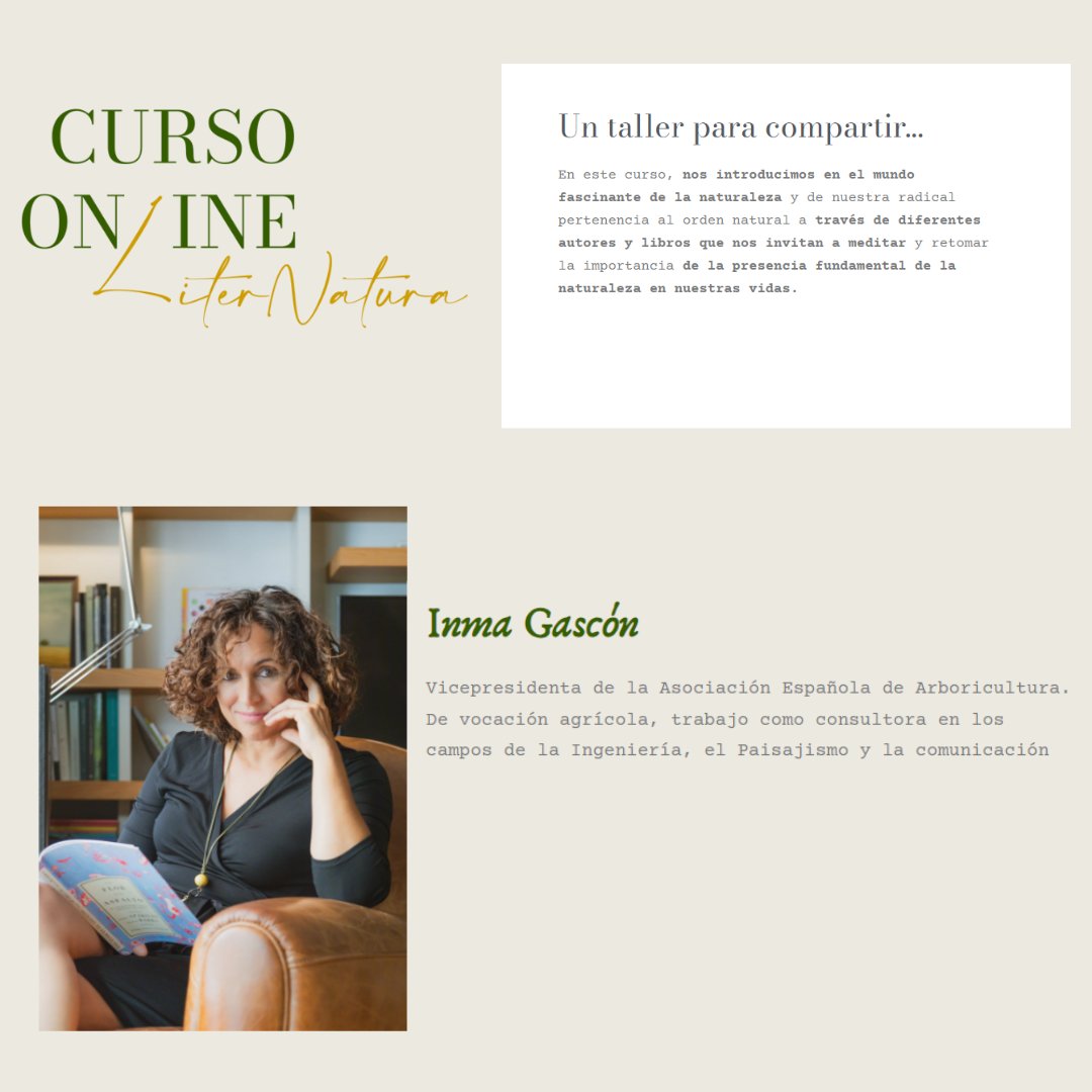 Inmagascon_'s tweet photo. 🌿 ¡Últimos días para inscribirte en el taller de LiterNatura! Explora la naturaleza a través de la literatura junto a Santiago Beruete y Aina S. Erice 📖. Participa en sesiones en vivo y foros.
⏳ No te quedes sin tu plaza, inscríbete ahora 👉 https://t.co/tTc4fmfd7n https://t.co/CSn6czty1D