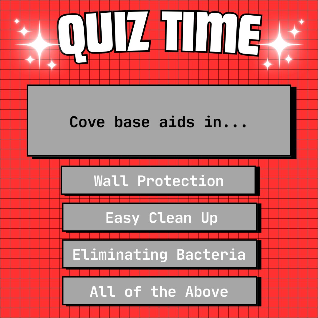 Do you know the answer?

Comment your guess!

#trivia #quiz #knowledge #resinousflooring #epoxy #urethane #polishedconcrete #covebase #minnesota #wisconsin #iowa #southdakota #northdakota #bestguess #concrete #concretecoating #flooring