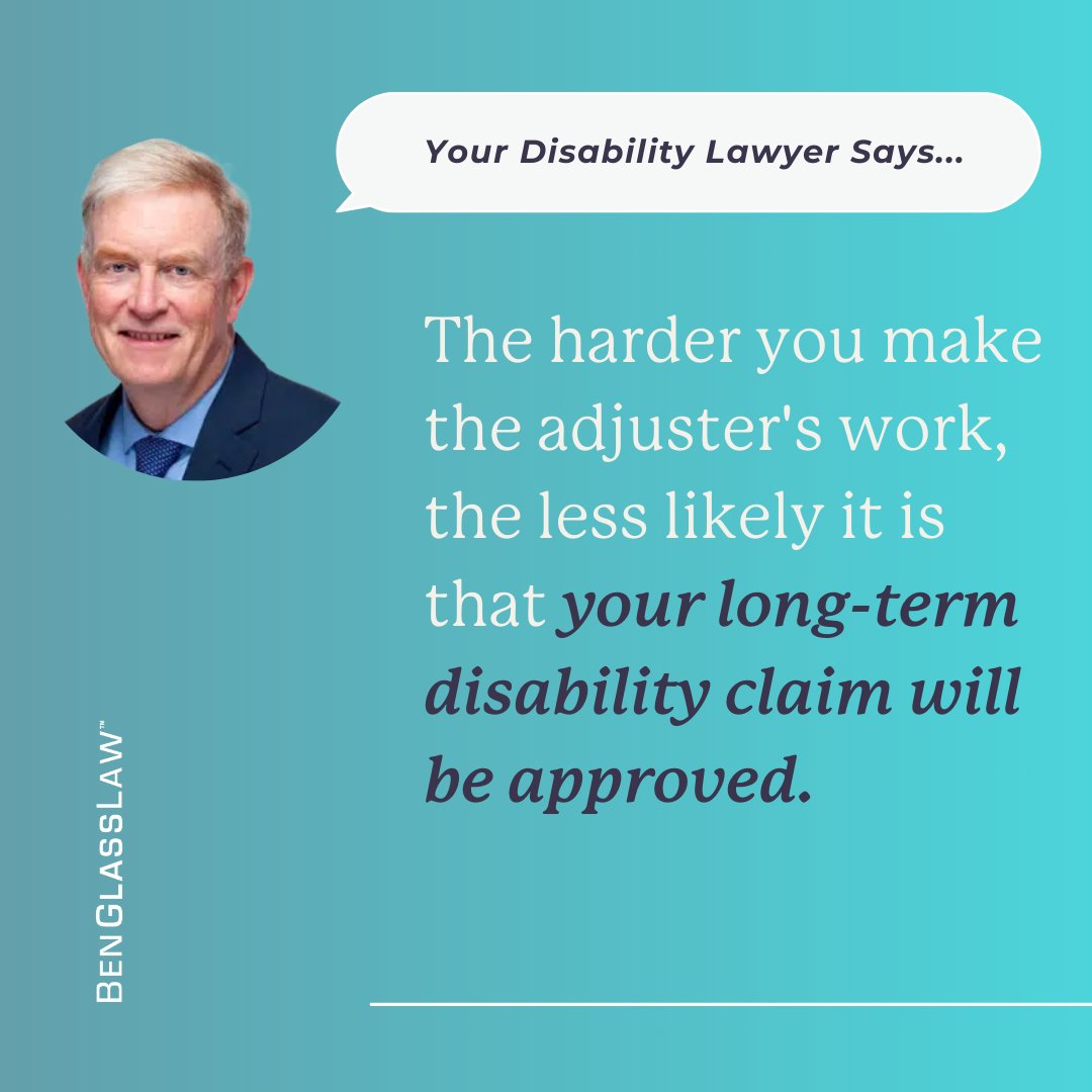 BenGlassLaw's tweet image. Want your long-term disability claim approved? Don’t make the adjuster’s job harder than it needs to be — strong evidence matters. ⚖️ #ShortTermDisability #LongTermDisability #BenGlassLaw