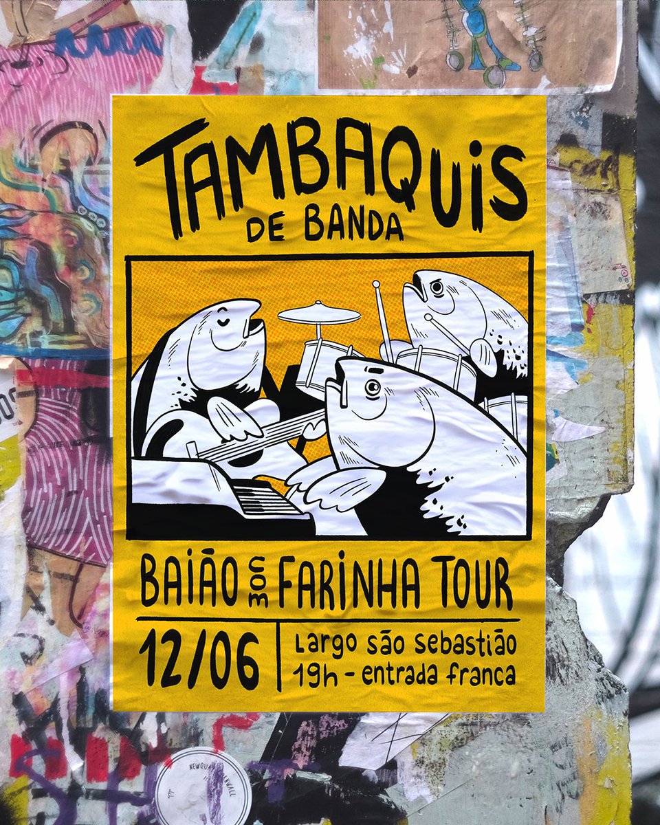 NilbertoHaddad's tweet photo. Iriam no show do tambaquis de banda? 🐟🎸

Depois de muita insistência da senhora minha mulher, finalmente saiu a estampa dos Tambaquis de Banda, com as maiores pedradas do brega rock estilizado

E aí, curtiram? Se pá, podemos descolar produtinhos ✨💅🏾 https://t.co/CShrpan5qg