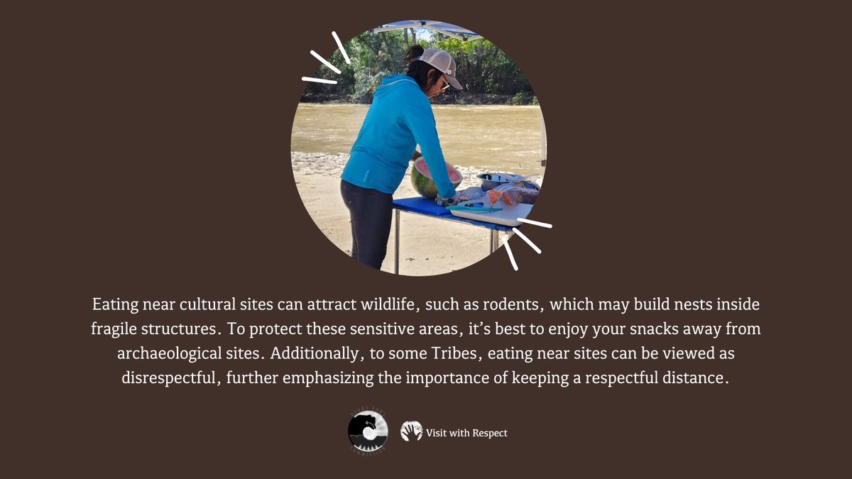 visitwrespect's tweet photo. It’s important to respect the sanctity of these spaces by camping &amp; eating at a safe distance from archaeological sites in the Bears Ears region. Many Tribes &amp; Pueblos believe their ancestors’ spirits still reside in these areas. Remember to pack out trash &amp; waste. 🌎️ https://t.co/MRtmOcRckD