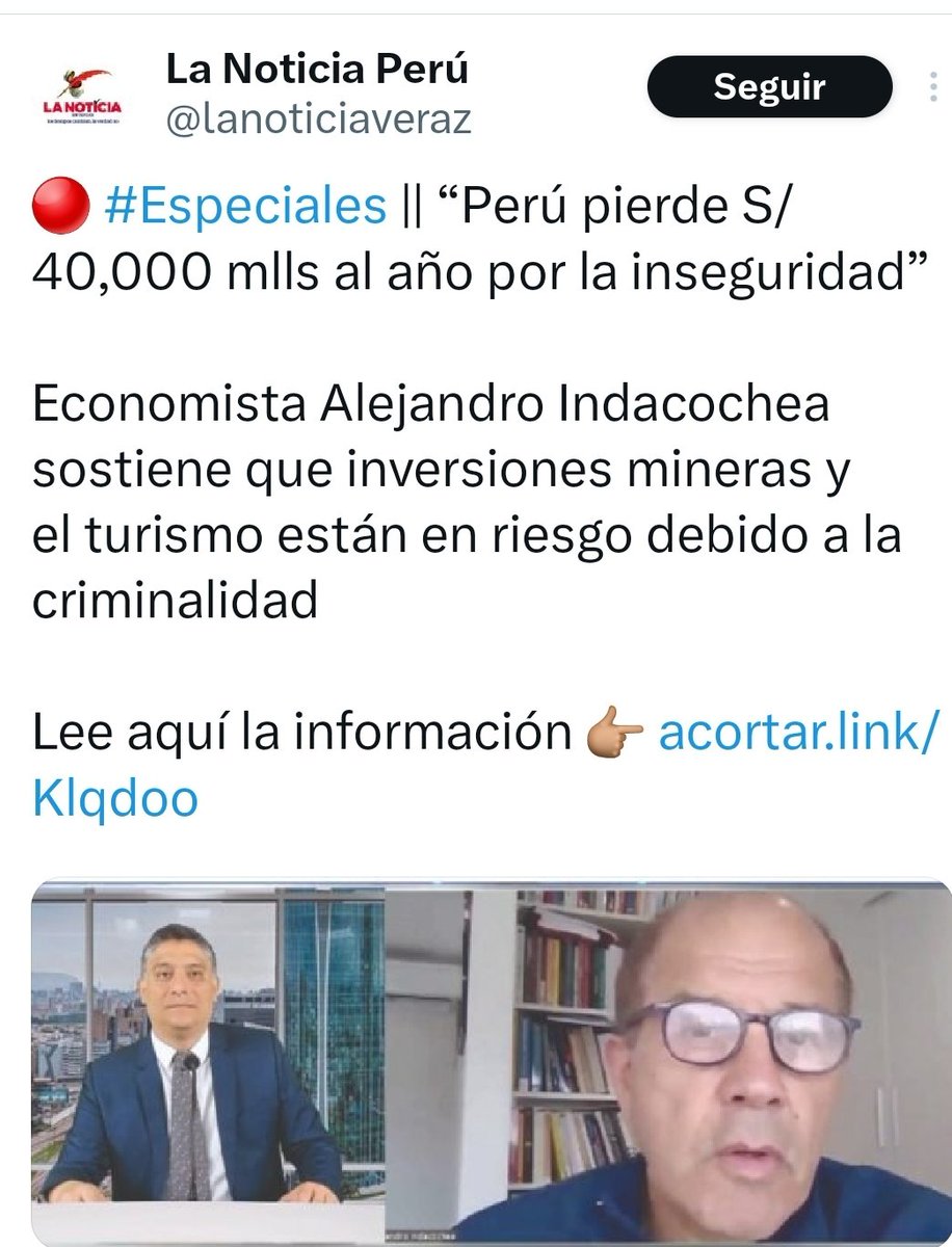 AIndacocheaPeru's tweet photo. EL COSTO ECONÓMICO DE LA INSEGURIDAD CIUDADANA https://t.co/fUdyfFUlKs