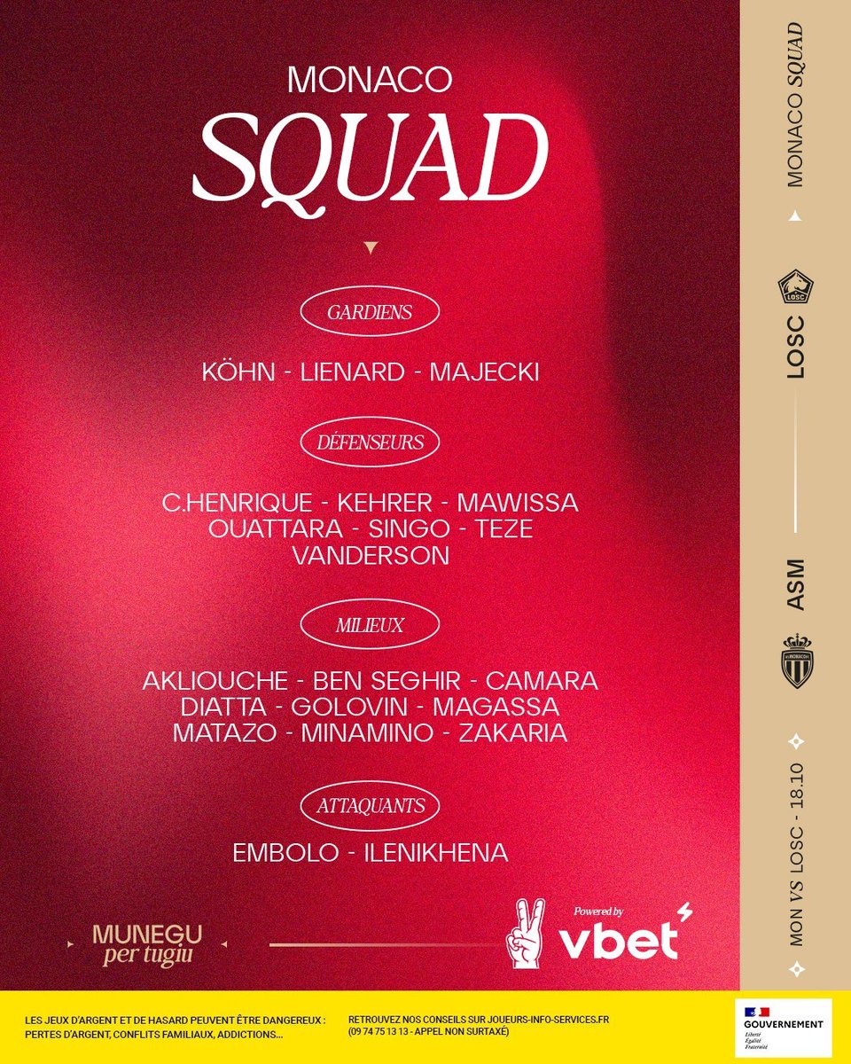 Mares30com's tweet photo. Tras su brillantez con la #selección #nacional, El #internacional #marroquí #Ilias #BenSeghir en la convocatoria del @AS_Monaco para el duelo de esta noche contra @losclive
#ASMLOSC
#Estadio #LuisII https://t.co/PIwNDyiS9j