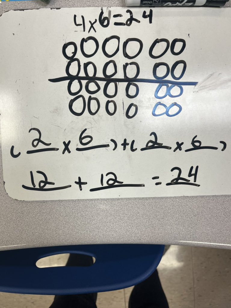 LaurieCorrNPSD's tweet photo. So many ways to solve the same multiplication problem! Look at these #MathKnights! ๐ง ๐#smartsharks @OakPark_NPSD https://t.co/RxBz9HmRlg