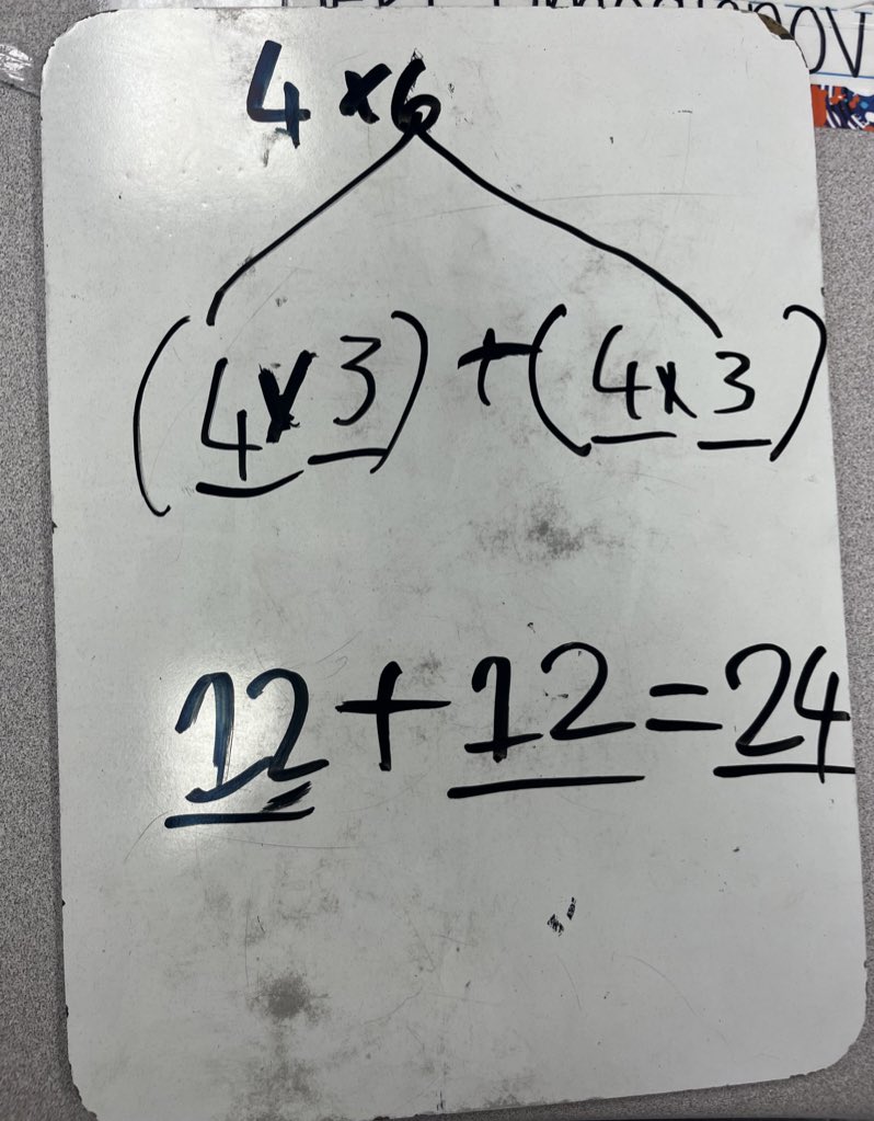 LaurieCorrNPSD's tweet photo. So many ways to solve the same multiplication problem! Look at these #MathKnights! ๐ง ๐#smartsharks @OakPark_NPSD https://t.co/RxBz9HmRlg