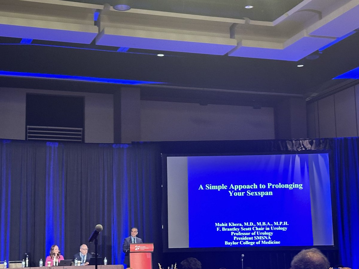 DrDenise_'s tweet photo. #SMSNA24 Awesome and insightful talk by our President @DrMohitKhera . Do you know the difference between sex span and health span?! Great tips on prolonging sex span by focusing on diet, sleep, and stress reduction. @SMSNA_ORG https://t.co/usF1vtNFlW