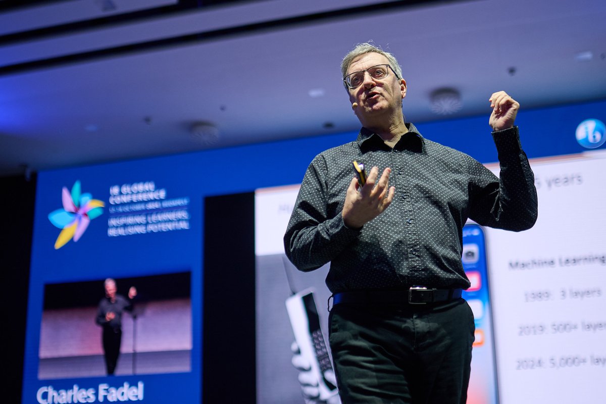 iborganization's tweet image. “Socrates and Dewey were right! In the age of AI, we must rethink education from the ground up: modernize our subjects, transform our teaching methods and prepare for the future.”
Thank you Charles Fadel, founder of @CurrRedesign, for your thought-provoking keynote at #IBGC2024!