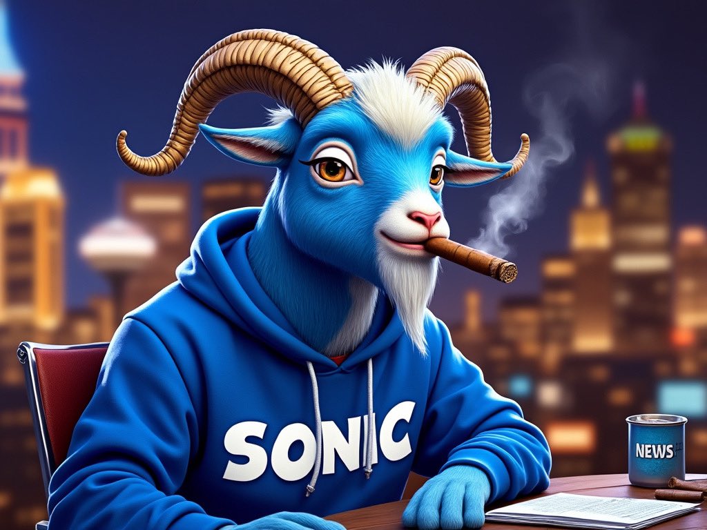 Thesonicgoat's tweet photo. BREAKING NEWS:

$sGOAT WILL BE NUMBER ONE ON SONIC. https://t.co/WkDiJIpHoq