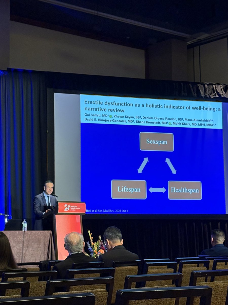 Incredible talk by <a href="/DrMohitKhera/">Mohit Khera</a>! Improving your sexspan can enhance your lifespan and healthspan.

<a href="/SMSNA_ORG/">SMSNA</a> <a href="/bcm_urology/">BCM Department of Urology</a>