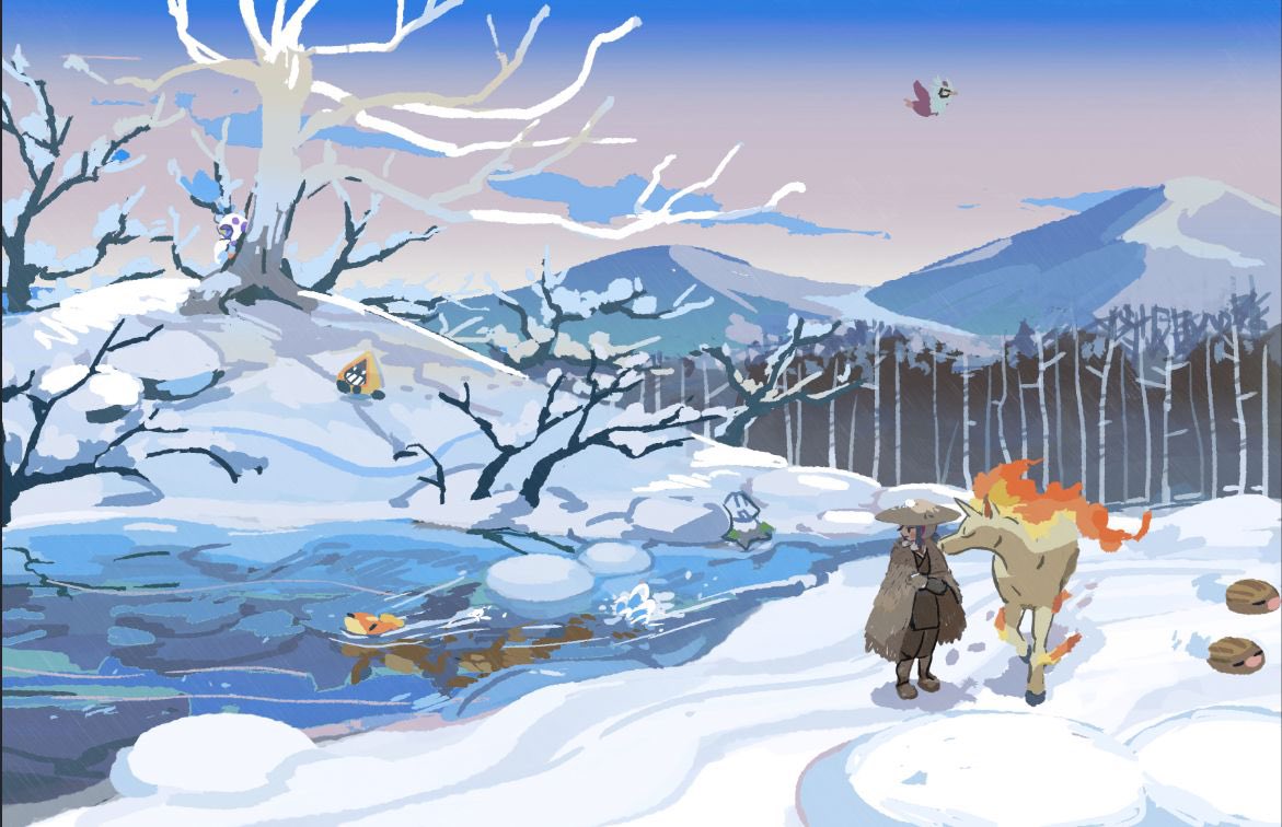 PLShitpost's tweet image. The leaks Legends Arceus art has me in love ❤️