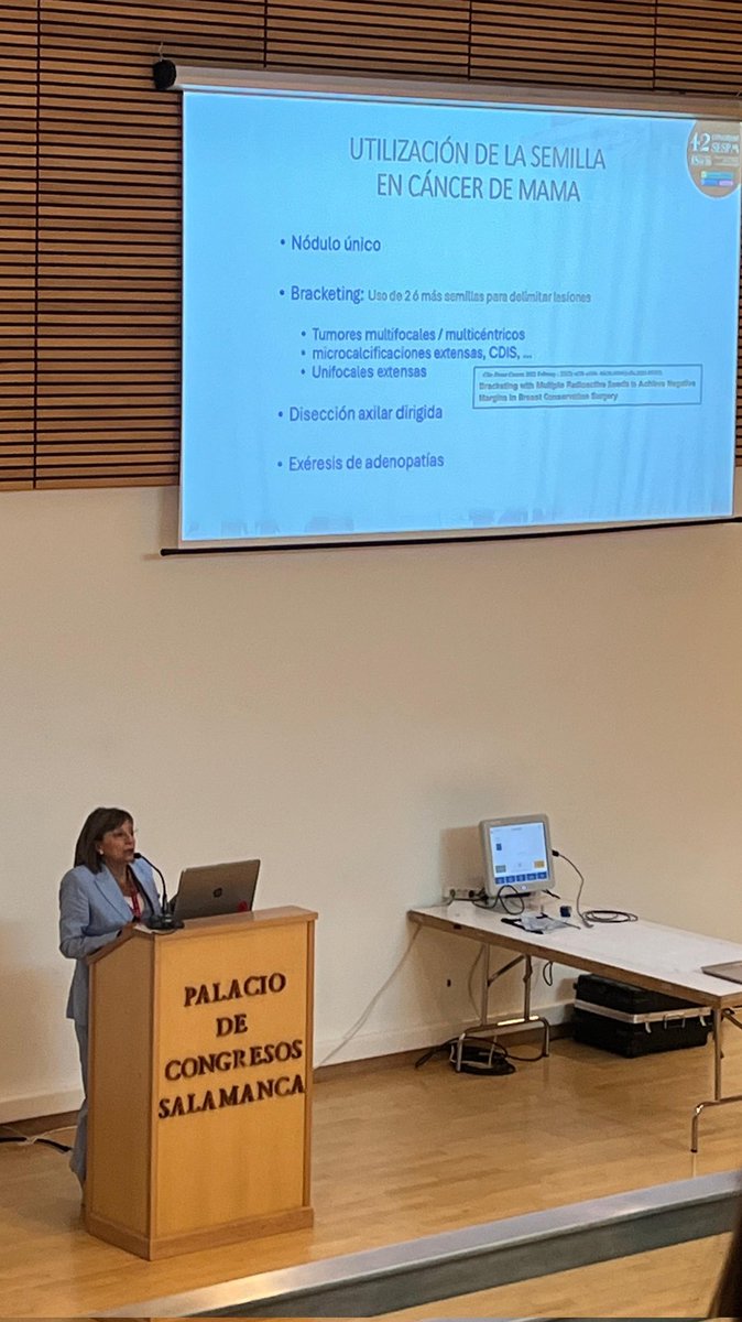 acalemn_cyl's tweet photo. Estos días ha tenido lugar en Salamanca el 42° Congreso de la @sespm. La Dra. Begoña Miguel, presidenta de la ACALEMN, ha participado en el curso precongreso con la ponencia "Localizacion de lesiones no palpables con las semillas radioactivas". #medicinanuclear #hubu #rollis https://t.co/2fiBO8e0eJ
