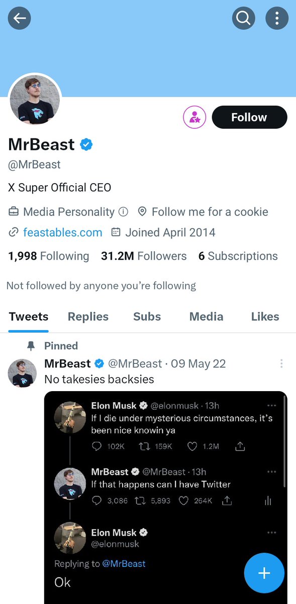 BigTechAlarms's tweet image. 🆕 @MrBeast is now following @IDF