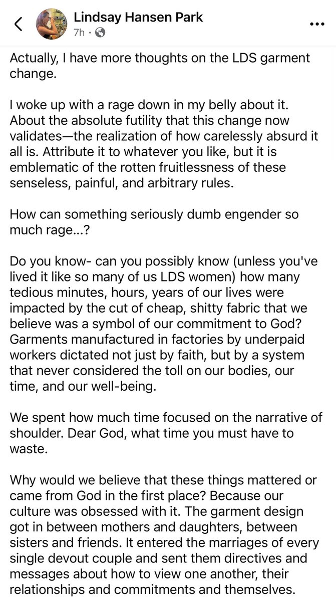 ApostateAbish's tweet photo. I’ve been thinking a lot about the garment changes and understanding why it makes me angry. My friend sent me this post by @FemiLinzi that was shared on FB and she sums it’s up perfectly.
1/3 https://t.co/4x3nt8oFja