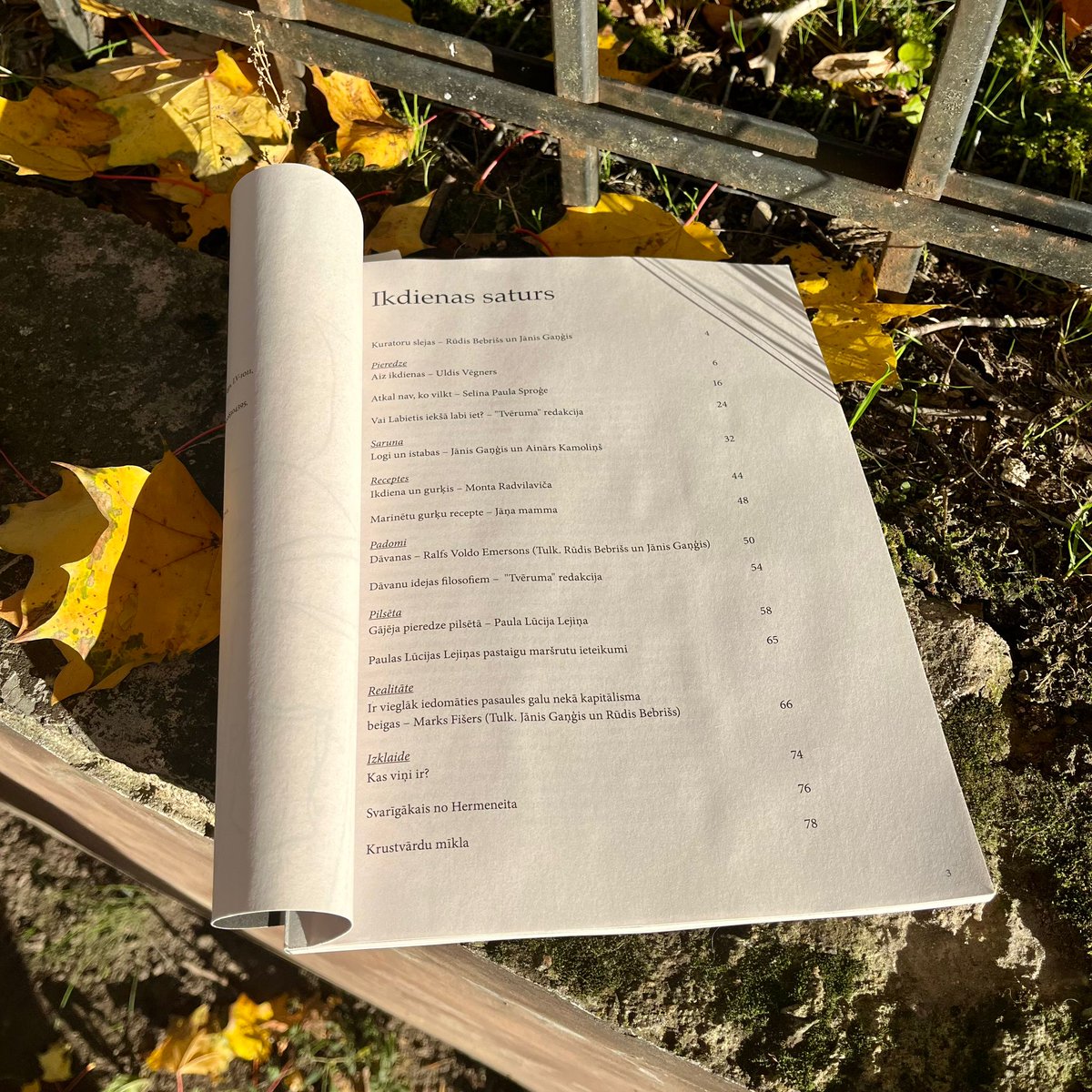 tverums's tweet photo. Ko satur ikdiena?

Mūsu gadījumā - filosofiskus rakstus (un ne tikai).

Jaunais Tvērums joprojām tverams https://t.co/hdOc8CmSdQ un grāmatnīcās. 🍁🍂 https://t.co/Jz5pMCNBZd