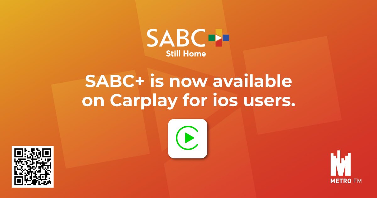 METROFMSA's tweet image. Great news for iOS users! @SABCPlus is now available on Apple CarPlay. Enjoy seamless streaming of your favorite shows, radio stations, and more, right from your dashboard. Stay entertained on the go!

#SABCPlus
#StillHome