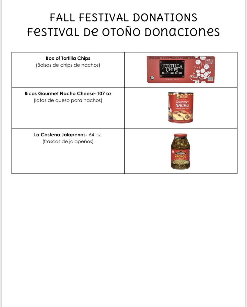 Next week is our Fall Festival! Please see flyer for details and donations! We can’t wait to see you there. 🎃👻