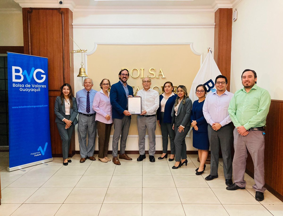 Luismontesl's tweet photo. 🔔 La Bolsa de Valores Guayaquil  toca la campana e inicia su proyecto de diseño e implementación de los sistemas de gestión basados en las normas #ISO/IEC27001 e #ISO37001, con acompañamiento hasta su certificación #compliance #Guayaquil #seguridad #antisoborno #compromiso https://t.co/U1r2sPCrMb