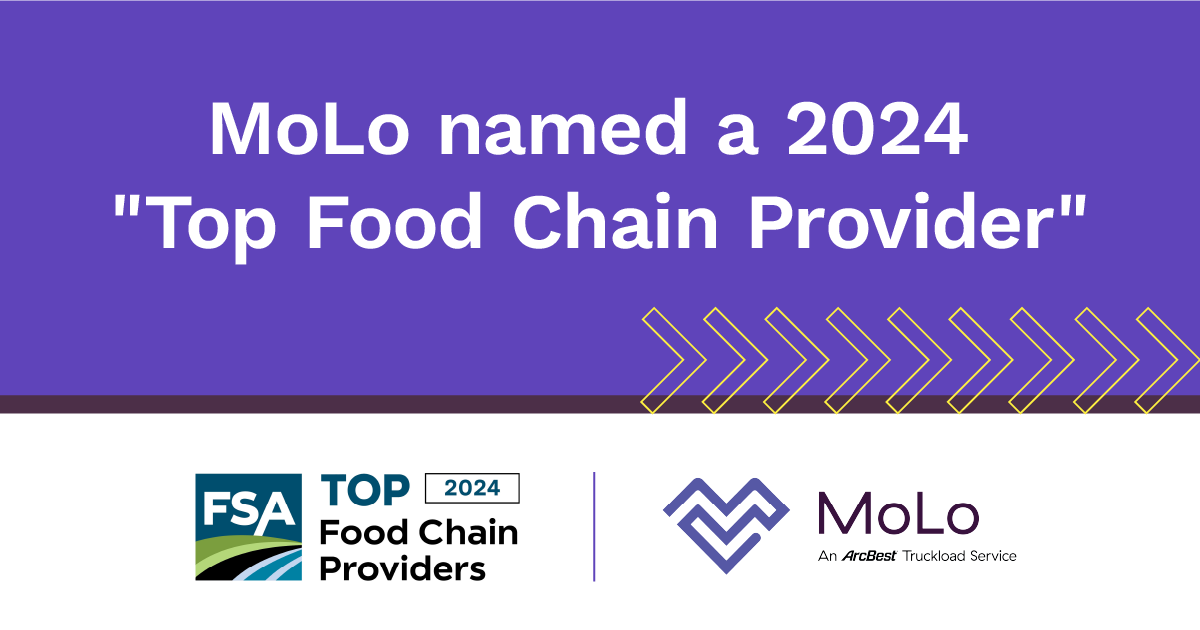 ICYMI: MoLo was recognized as a Top Food Chain Provider for the second consecutive year by <a href="/FoodShippers/">FSA</a>! Read more about this award and our commitment to excellent customer experience. #DrivenForBetter 
bit.ly/4h6hwOV