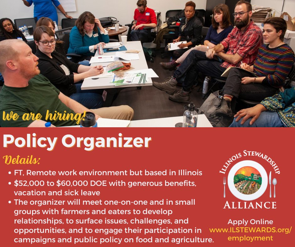 ILStewards's tweet image. We're hiring for two new positions! Seeking an experienced Policy Organizer passionate about soil health, water quality, &amp;amp; climate resilience. Also looking for a detail-oriented Event Coordinator for our 2025 Soil Health Week. Learn more here:
ilstewards.org/employment