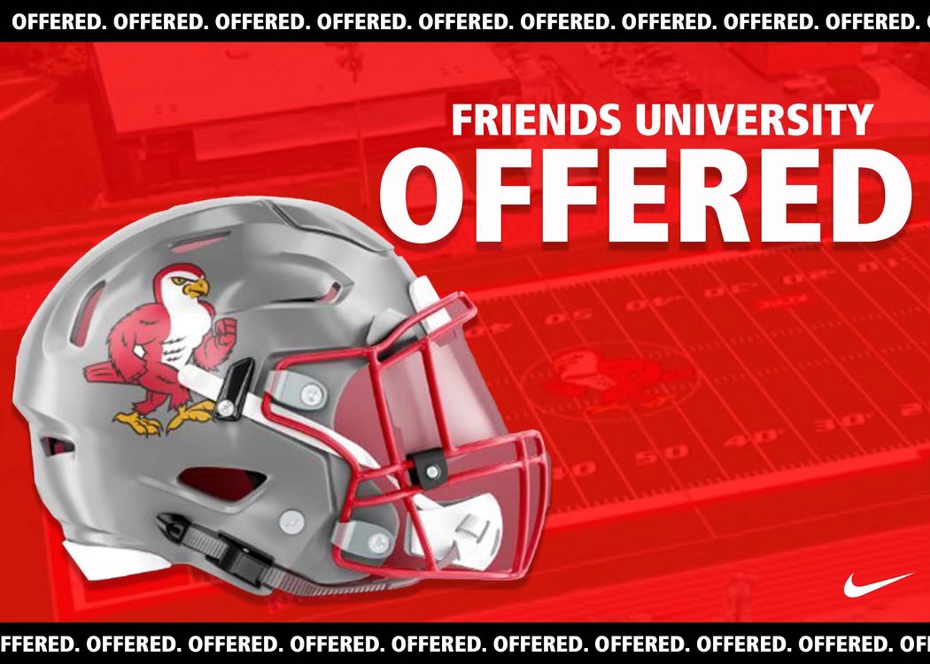 After a call with <a href="/CoachHarrisonFU/">Coach Harrison</a> I’m blessed to receive my 3rd offer from <a href="/FalconsFU/">Friends University Football</a>
