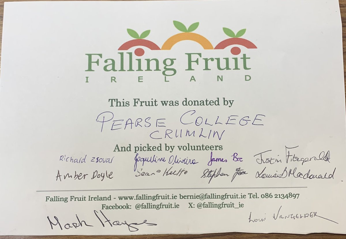 🍎A great event today at Pearse College in Crumlin, picking crab apples! A fun time was had with Ena and her students. Huge thanks for the fruit donation and all the help! Apples go to the wonderful Kingfisher Project in Kimmage where they will be put to good use 🍎💚🍎