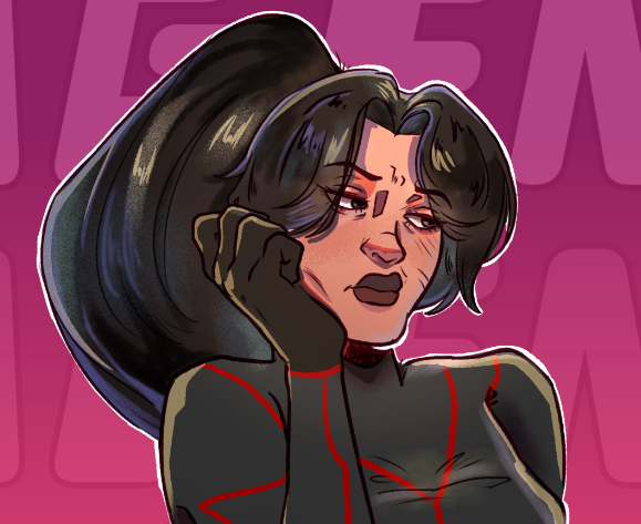 05Carpet's tweet photo. Crop of some art I had done for a moot, 
Posting it here since it doesn't really fall into my main's content anymore.

Not used to drawing women so much anymore but want to get back into it haha https://t.co/4TIDAkWAS7