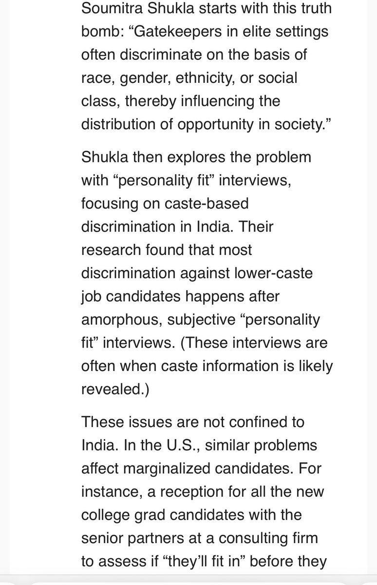 Soumitra Shukla (@soumitrashukla9) on Twitter photo Many thanks to <a href="/kecatlin/">Karen Catlin 📚</a> for highlighting my research on the drawbacks of using ‘personality fit’ interviews in her excellent <a href="/BetterAllies/">Better Allies®</a> newsletter. Many thanks to <a href="/kecatlin/">Karen Catlin 📚</a> for highlighting my research on the drawbacks of using ‘personality fit’ interviews in her excellent <a href="/BetterAllies/">Better Allies®</a> newsletter.