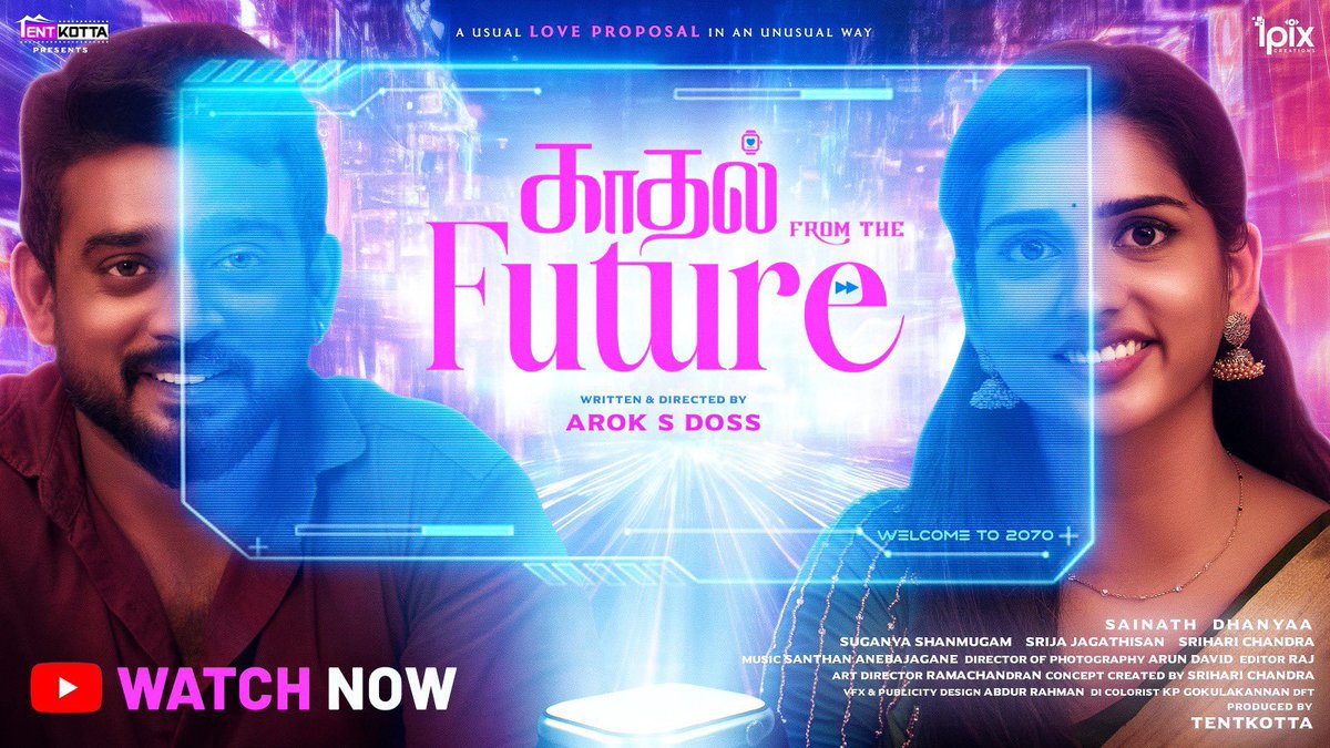 Dhananjayang's tweet photo. Watch the Limited Mini Series #KAADHAL_FromTheFuture, now on Tentkotta YouTube channel! Quite an
Interesting one 👍

▶️ https://t.co/gvLzPpuVip

Written &amp; Directed by @ArokOfficial
Produced by  @Tentkotta . Best wishes @varusath2003 💐

Time can't hold back love! ❤️ https://t.co/rzFIC0Qlye