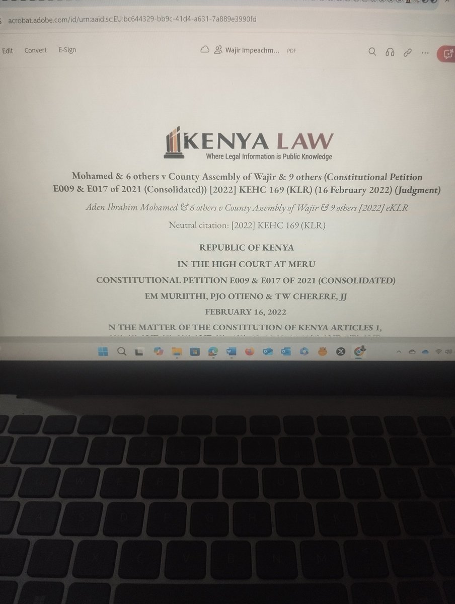 joshuamalidzo's tweet image. A reminder:
While ignoring a conservatory order staying the impeachment of the governor, the Wajir DG was hurriedly sworn in.
A three judge bench set aside the assumption of office by the DG.
@ProfOjiendaTom acted for the governor and @ahmednasirlaw for the county assembly.
