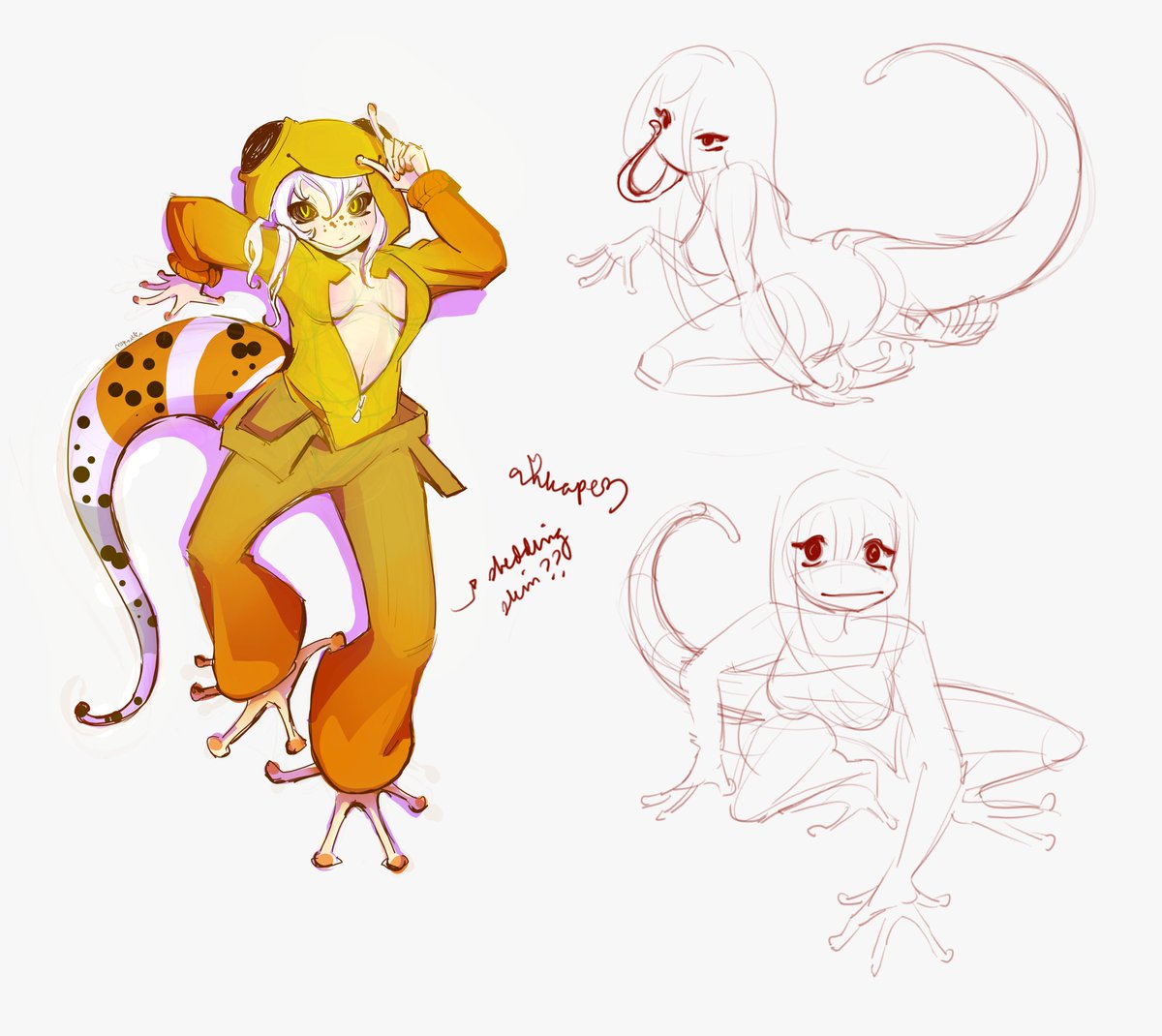 Lizard girl sketches to help cope with exams 🦎🦎

#artph #artmoots #sketches #ArtistOnX