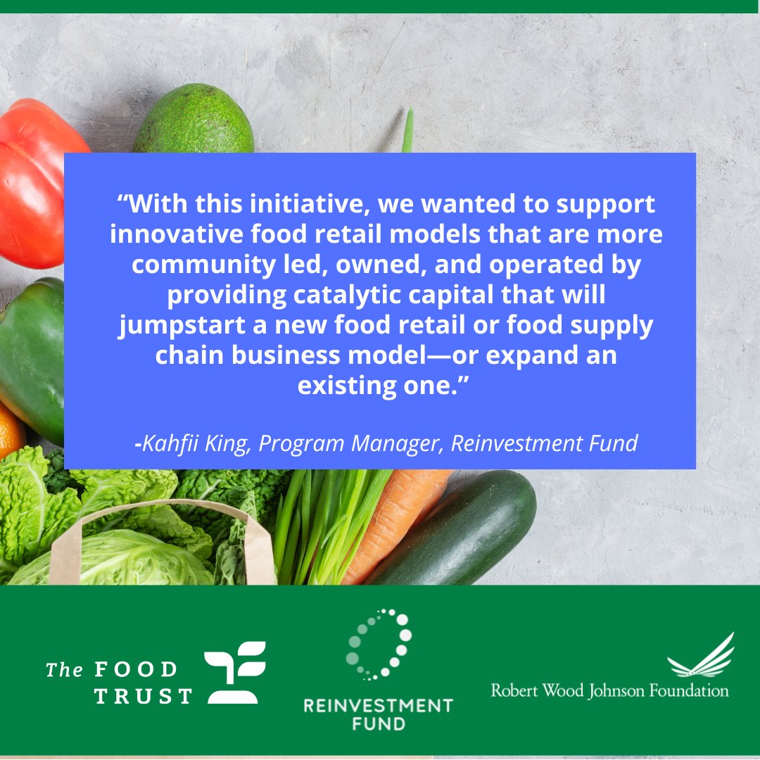 🌱 In partnership with <a href="/thefoodtrust/">The Food Trust</a>  Food and supported by <a href="/RWJF/">RWJF</a>, we’ve awarded $700K in grants for the NJ Innovative Healthy Food Retail Initiative. Congrats to the four nonprofit awardees who are improving access to healthy foods in our communities! 
bit.ly/40dDSb9