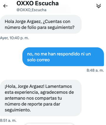 _Argaez_'s tweet photo. @OXXO_Escucha @AtencionProfeco @Profeco Sólo responden en automático pero no dan respuestas claras https://t.co/e0sow9XKc0